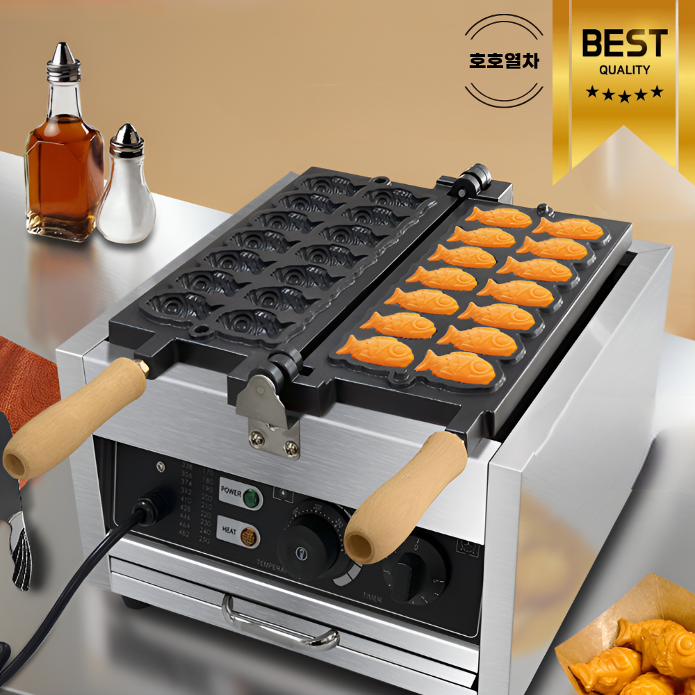 호호열차 업소용 붕어빵기계 전기 잉어빵 카페 간식, 미니14구 235,000원