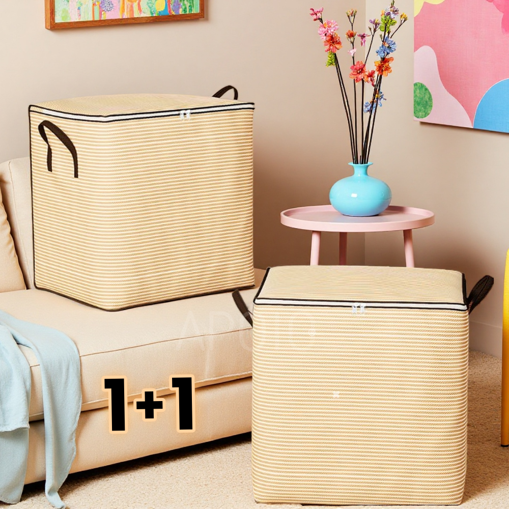 APOIO 2pcs 다기능 대용량 옷 이불 정리함 패브릭 리빙박스 8,280원