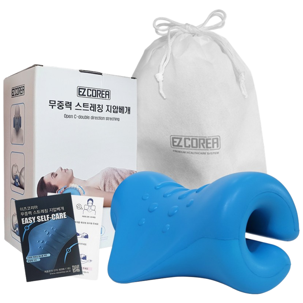이즈코리아 무중력 스트레칭 목베개 어깨 경추 목디스크 거북목 목마사지 지압 목침, 블루, 1개 33,600원