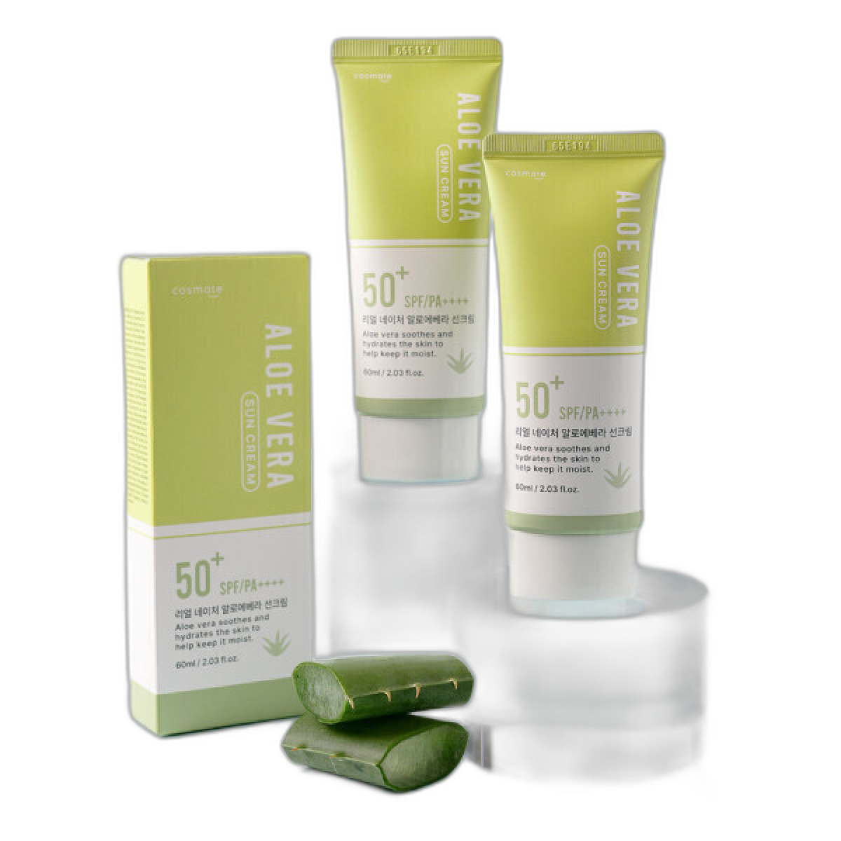 리얼 네이처 알로에 썬크림 + 더 / SPF50+ PA++++ 3중기능성 선크림 17,100원