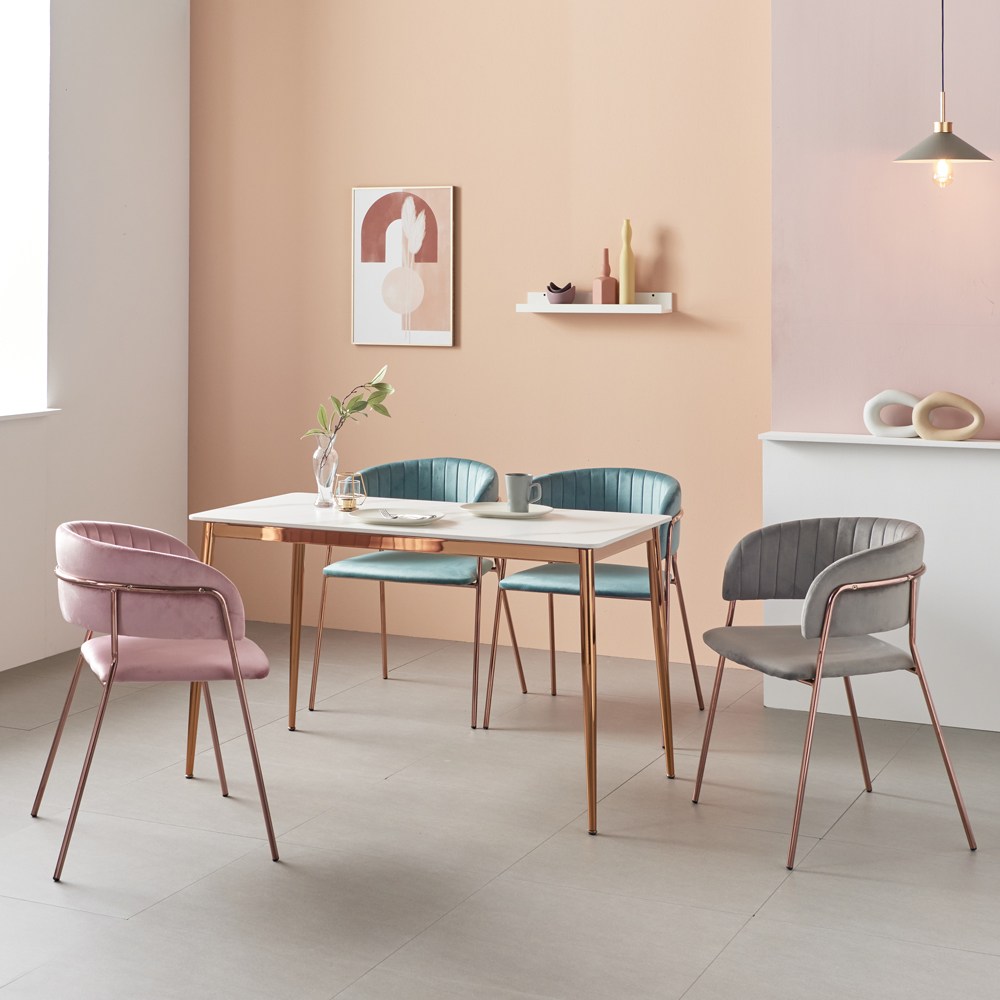 유씨엠 코코벨라 마블 세라믹 골드스틸 4인 식탁세트 1300 639,450원