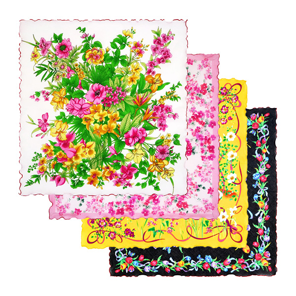 국내생산 / 손수건 10개 바이어스 / 플라워 에펠탑 호피 패턴 / 단체 손수건 / 꽃무늬 39,000원