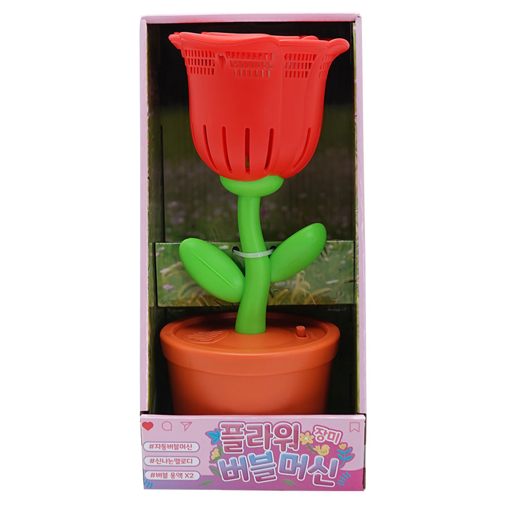 비앤씨 멜로디 플라워 버블머신 장미 + 버블액 40ml x 2p 세트, 현재가 14,730원