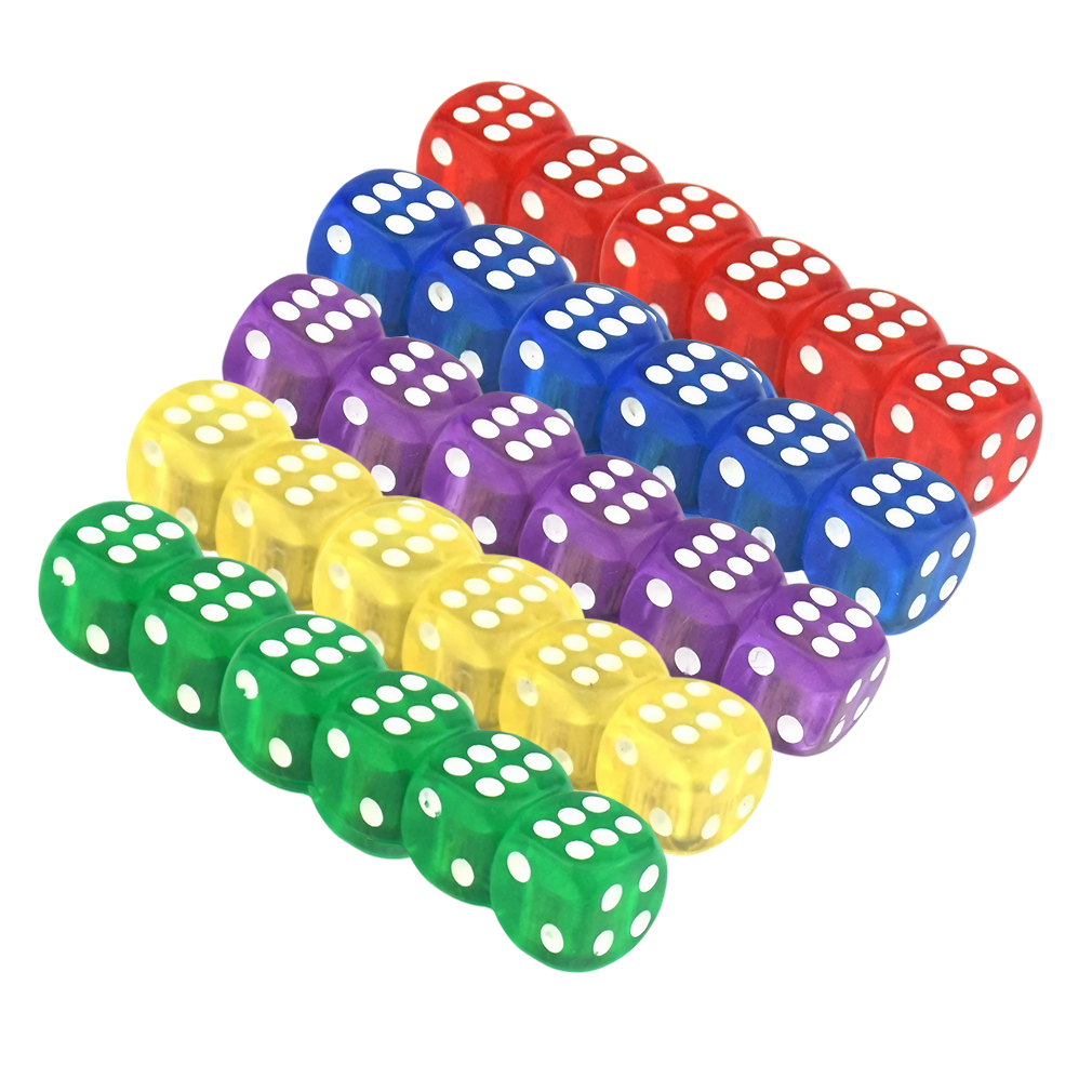 퍼니토이 투명주사위 5가지색상 혼합 30P,50P, 1개 11,900원