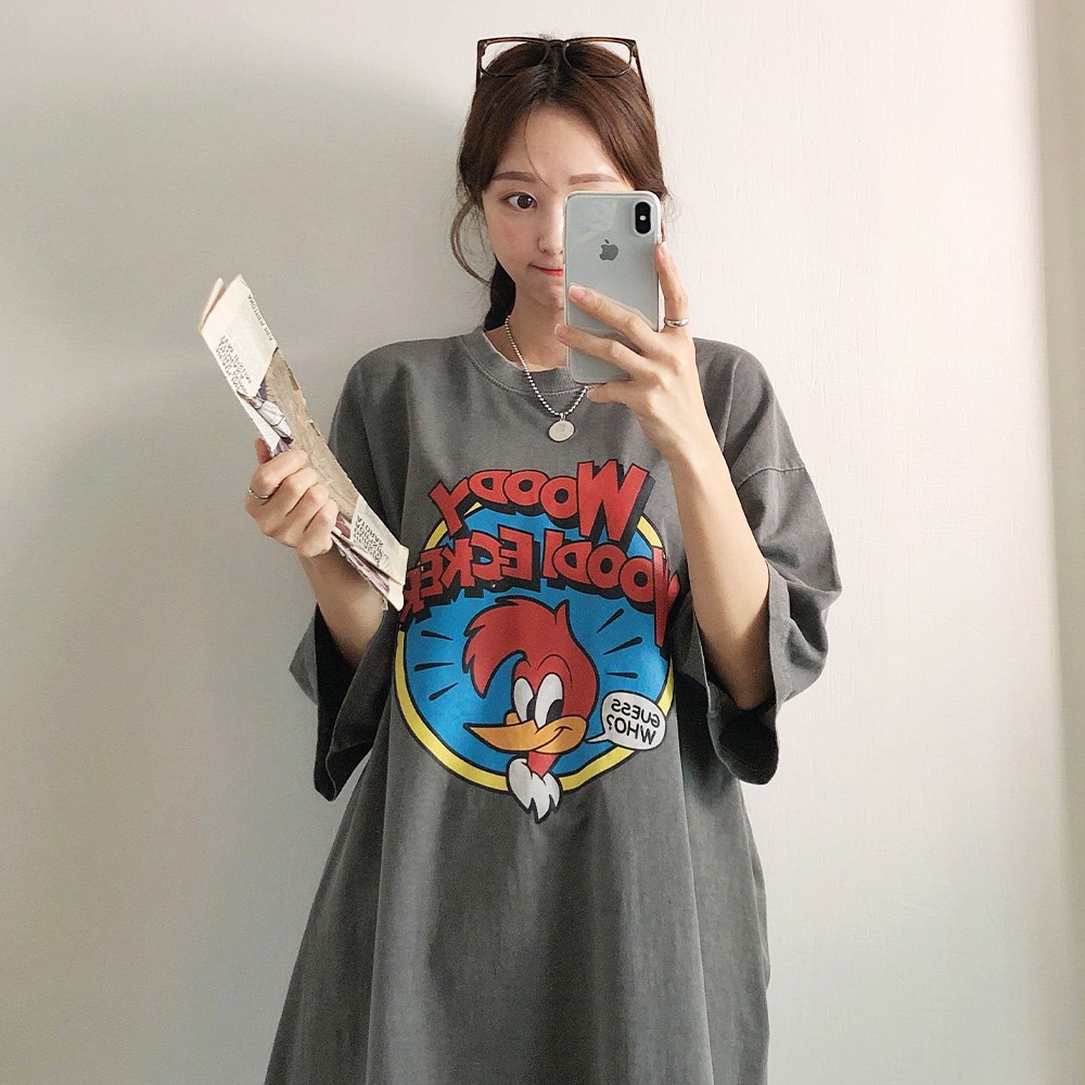 러브앤시티 남녀공용 피그먼트 우디 반팔티 오버핏 티셔츠 박스티 여성 빅사이즈 텐타덤블 워싱 고퀄리티 29,910원