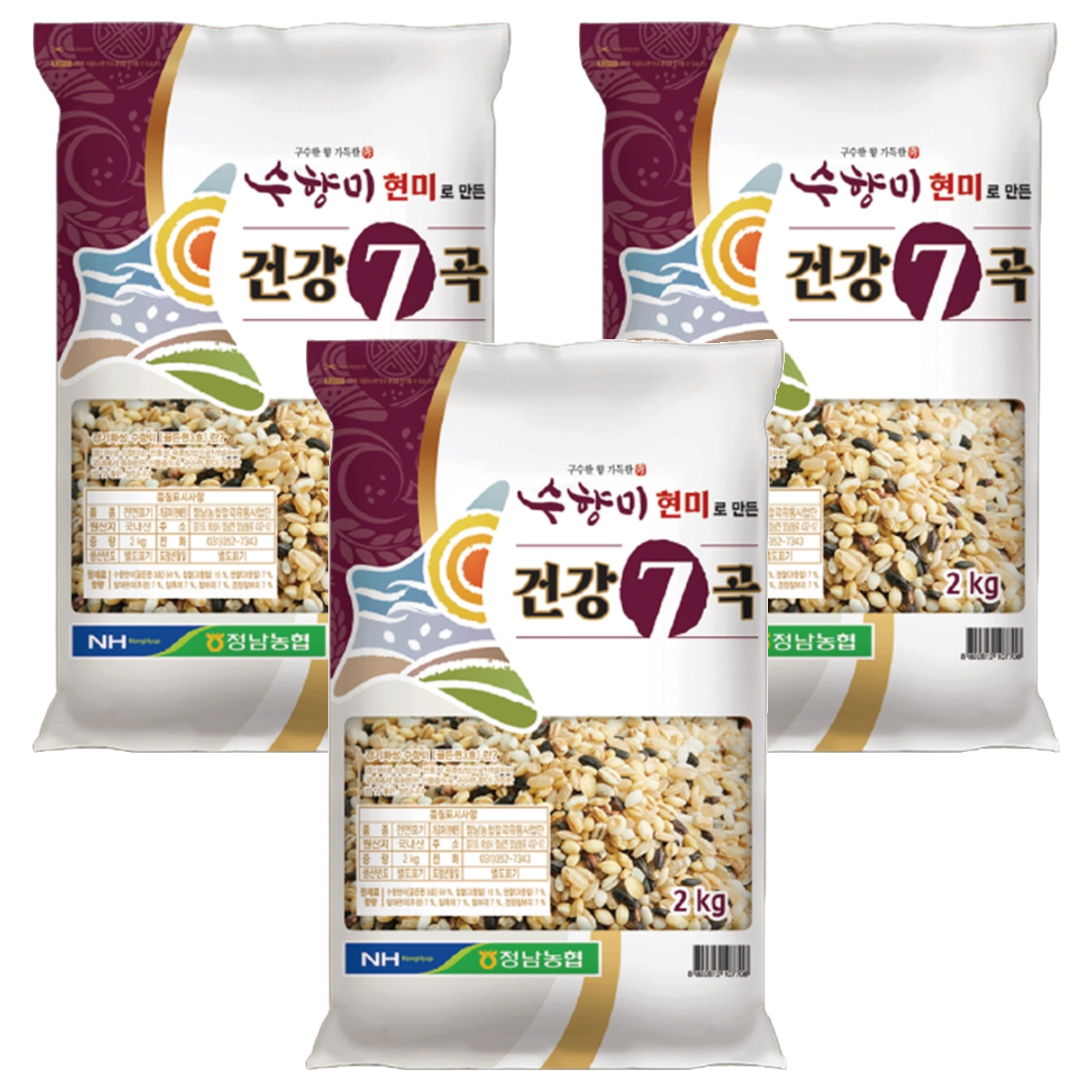 수향미 현미로 만든 건강 7곡, 3개, 2kg 41,400원