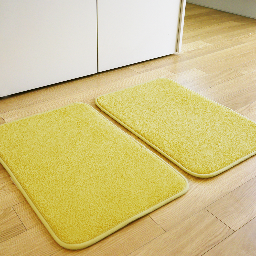 인룸 플레인 소프트 쿠션 발매트 2p, 옐로우 Y 15,000원