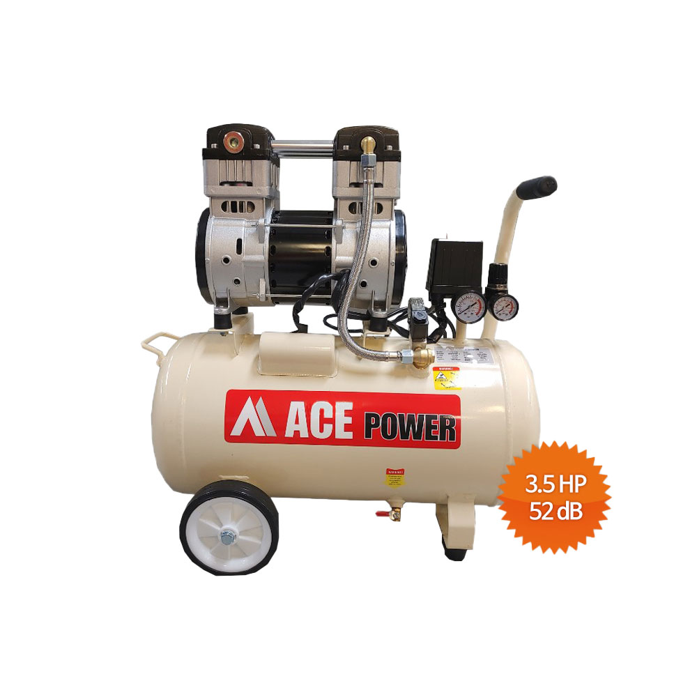 LTC1350 콤프레셔 3.5마력 저소음 52dB 오일레스 타입 LTC-1350 에이스파워, 1개 316,700원