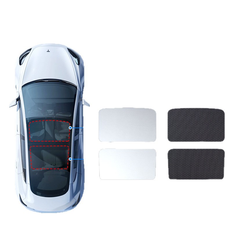 테슬라 모델3 모델Y 파노라마 루프 썬쉐이드 / 탄소강 프레임 + 실버코팅 원단 / 자외선 열차단 / 두피열 완화용 차량용 햇빛가리개, 1개, 모델Y (25년형) 46,900원