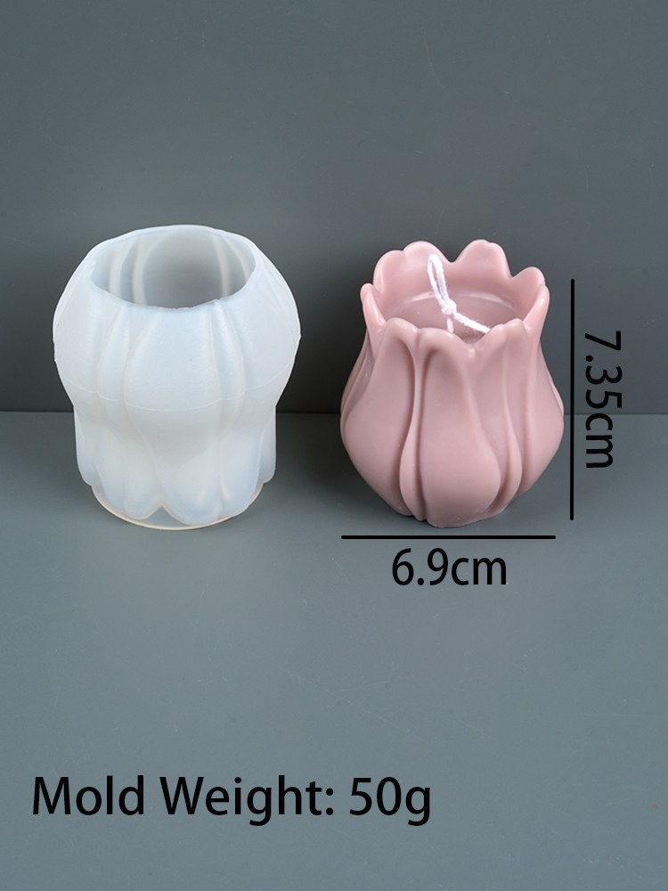3D 꽃 촛불 실리콘 금형 DIY 수제 튤립 화관 비누 석고 공예 주조 홈 장식 용품 11,600원