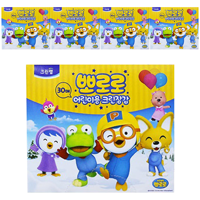 크린랲 뽀로로 어린이용 크린장갑 30매 어린이 비닐장갑, 30개입, 5개 9,830원