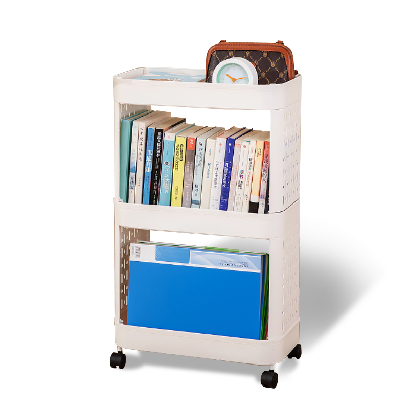 마벨인홈 디모어 공간활용 슬림 이동식 트롤리 수납선반, 화이트, 3단 17,800원