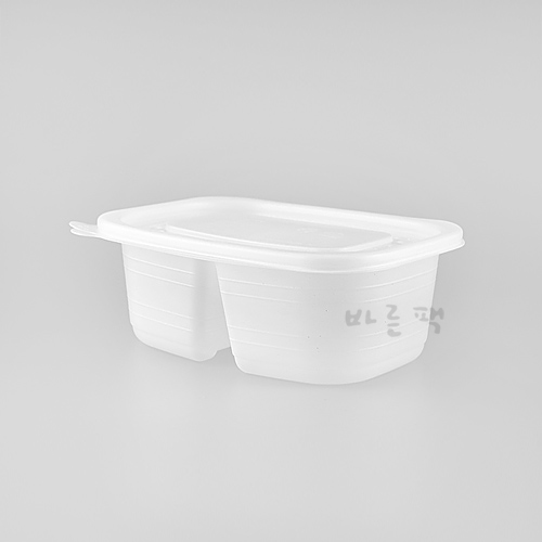 TY 다용도 죽용기 (2칸) 500개 세트 일회용 포장 배달 용기 백색 106,000원