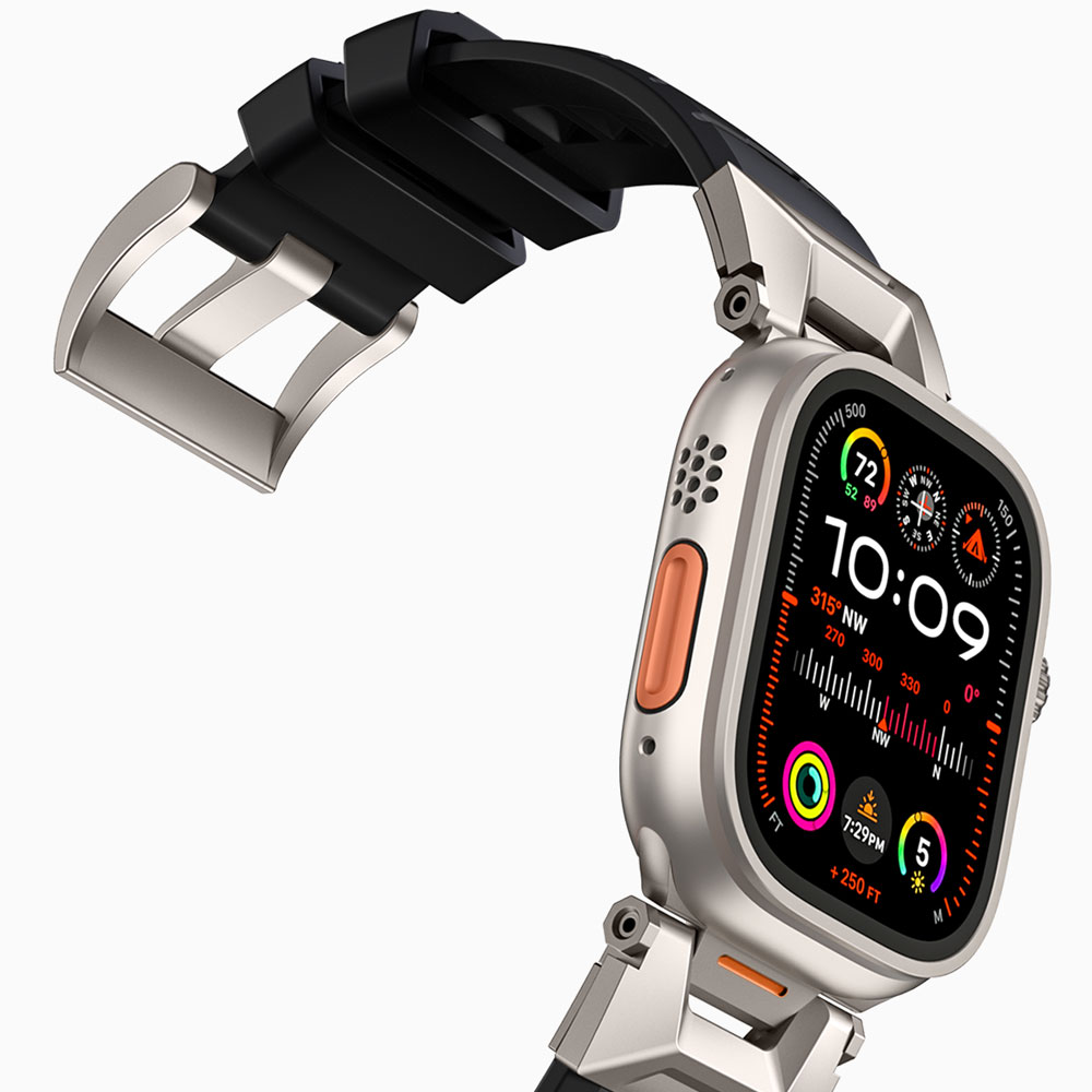 밴들레틱 애플워치 울트라 어반 아웃도어 FKM 실리콘 메탈 스트랩 밴드 39,000원