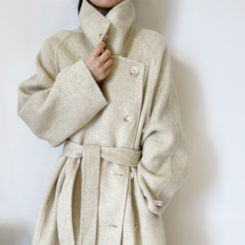 울100 여성 하이넥 겨울아우터 모임룩 오버핏코트 159,000원