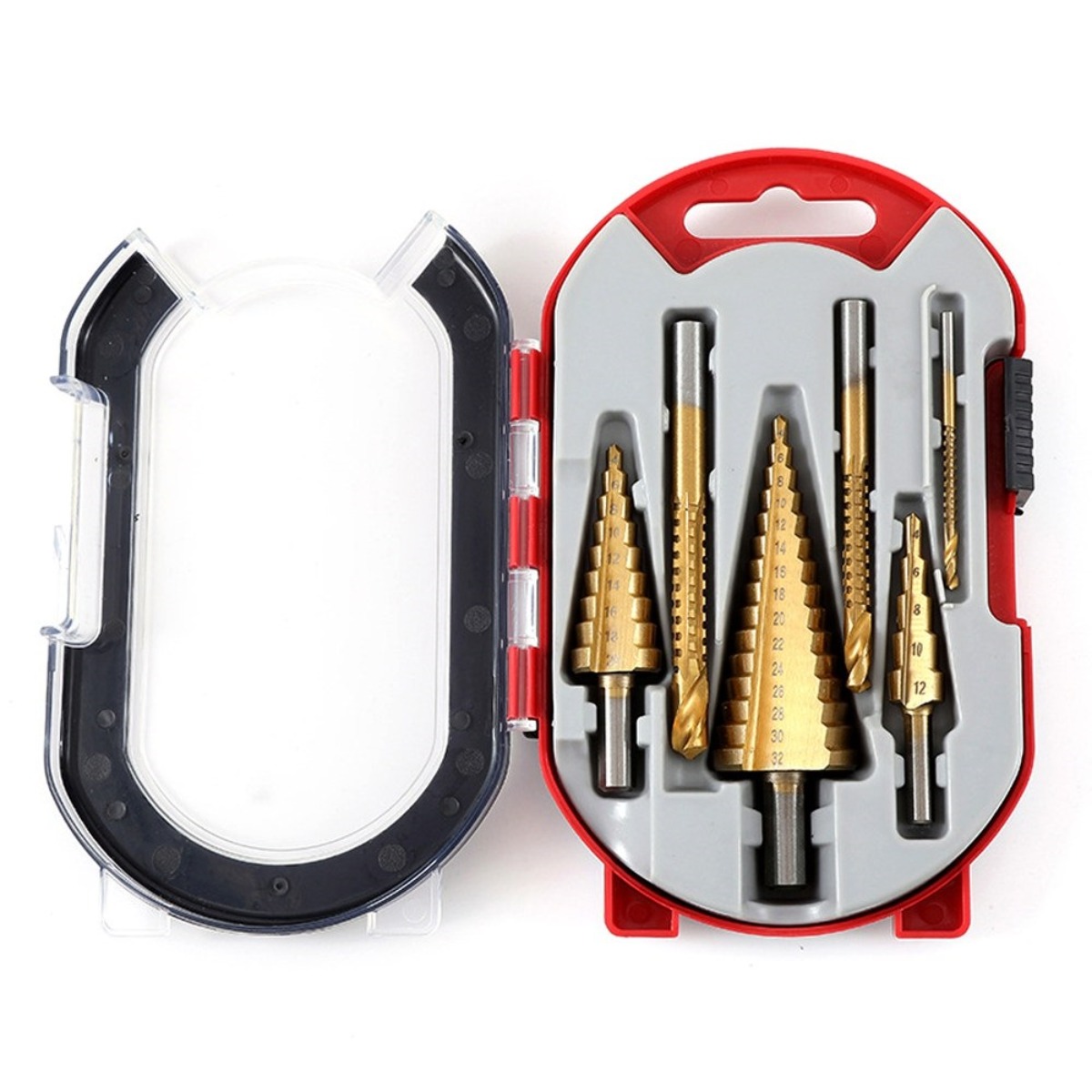 ITL 스텝드릴 드릴 비트 트위스트 톱날 천공 하드케이스 6종세트 10,900원