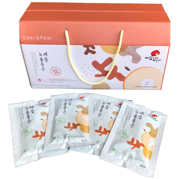 [힐링영농조합]배와 녹용을 발효해 달콤한 녹용 품은 배즙 (90mlx30포), 1개, 단품 82,000원