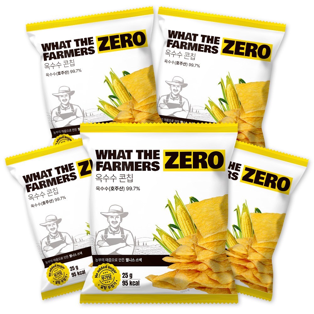 다이어터 필수품 왓더파머스 오리지널 무설탕 옥수수칩 기름 없이 열풍에 구운 건강한 저당 간식, 옥수수 콘칩 9,310원