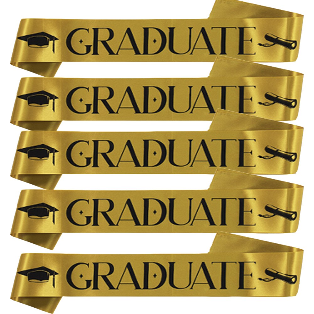 졸업식 학사모 축하 모자 졸업 기념 어깨띠, 졸업어깨띠 5개 15,000원