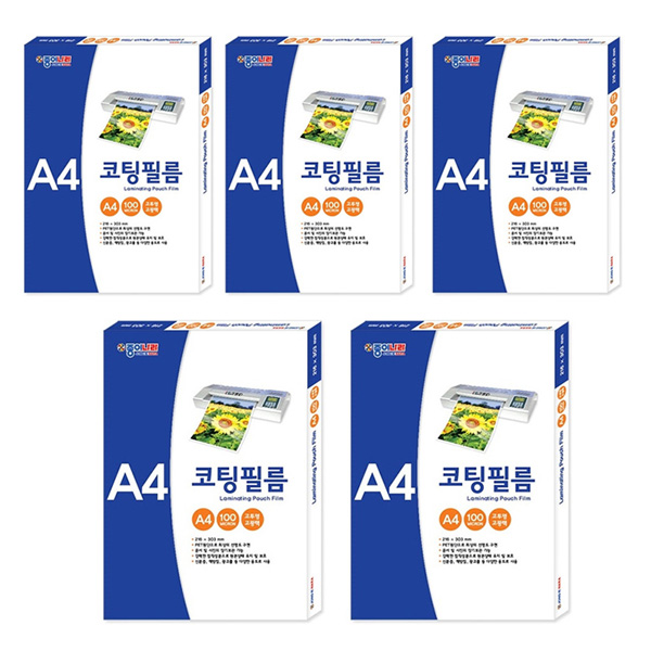 종이나라 코팅필름 100mic 1권(100매) A4, 5팩, A4 43,560원