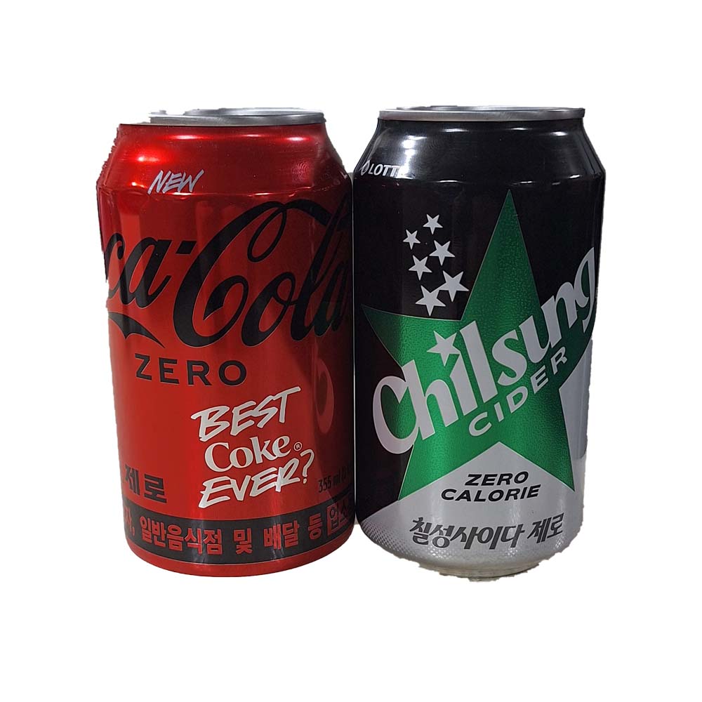 무료배송 코카콜라 제로 355ml + 칠성사이다 제로 355ml =24개 (박스포장) 20,500원