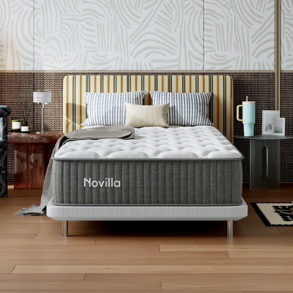 Novilla 무소음 독립 스프링 매트리스 허리 건강 지지 편안한 침대, 중간, 25cm 219,800원