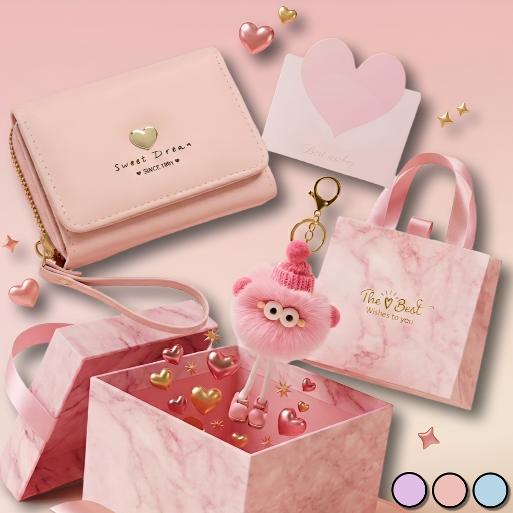 하이하 하트 학생지갑 선물 키링세트, 현재가 15,180원