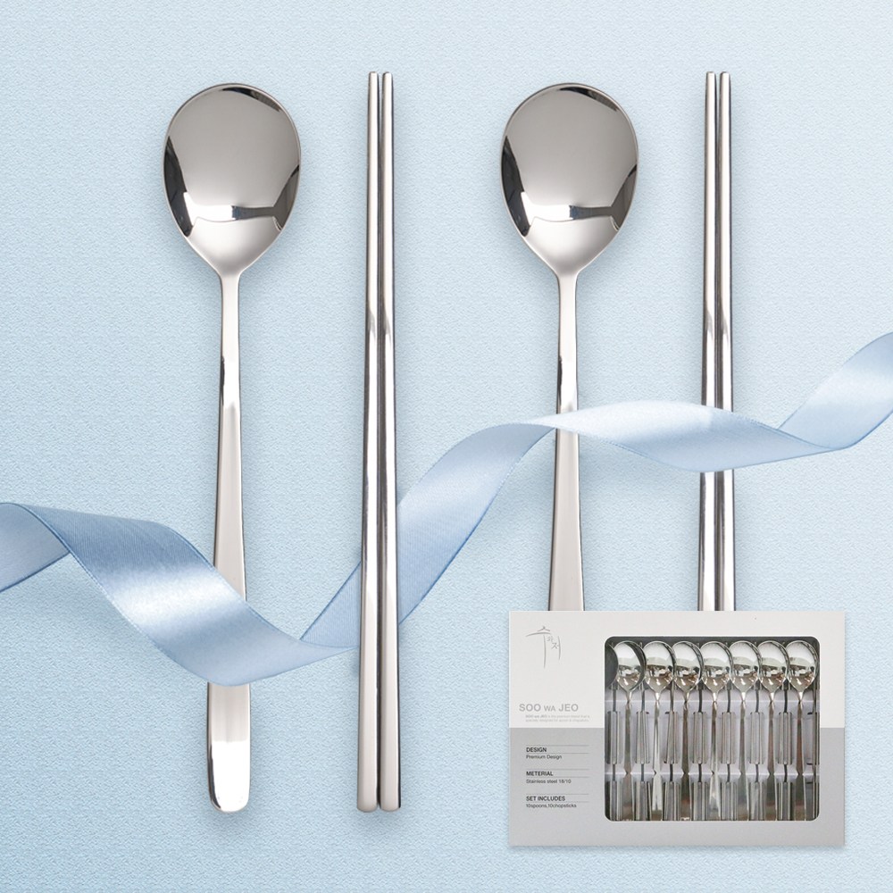 [한국도자기리빙] 리한 네오라운드 스텐수저 10벌 세트, 10벌, 1세트 98,000원