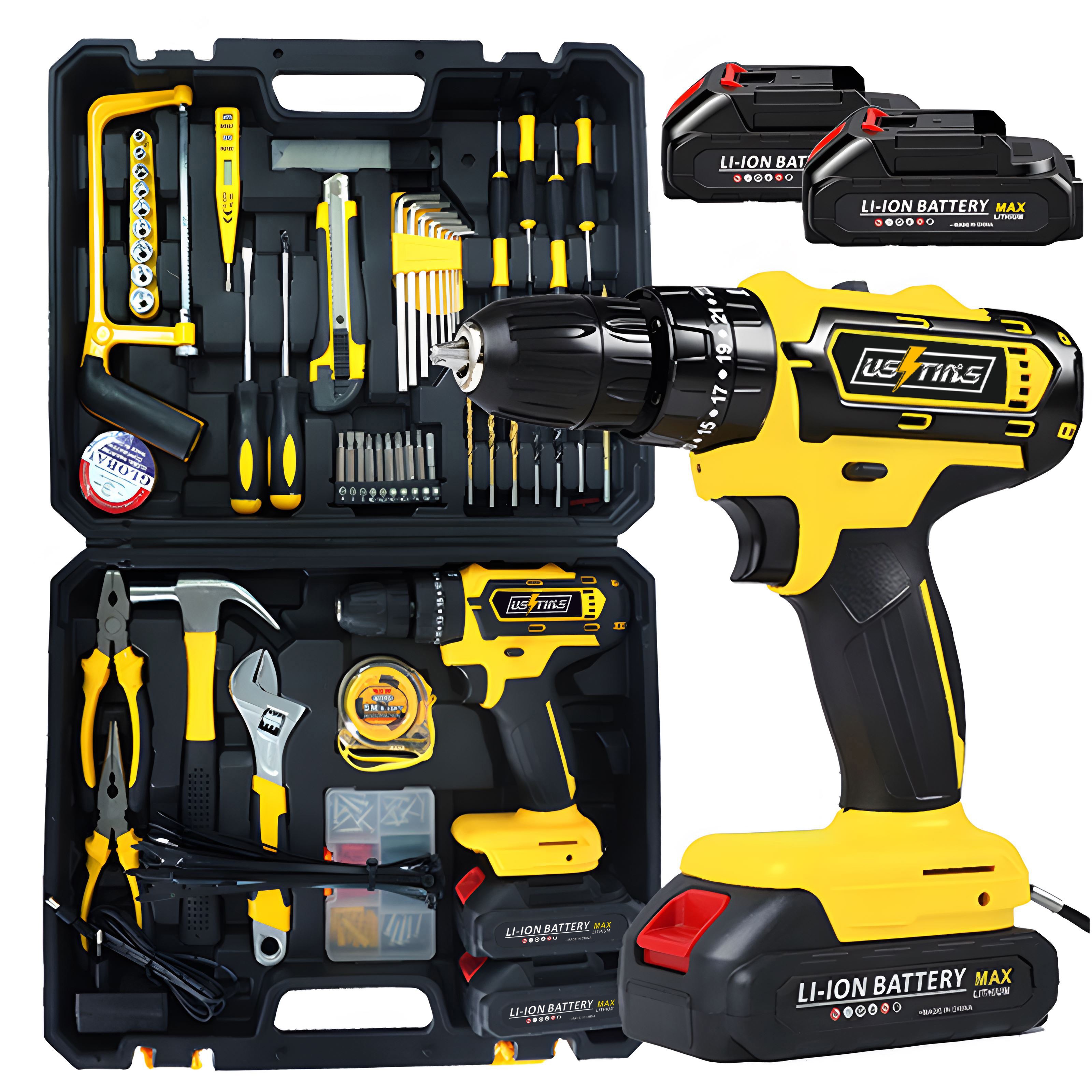 우스틴스 20V 리튬이온 충전 햄머 전동드릴세트 가정용 공구풀세트, 1개 114,980원