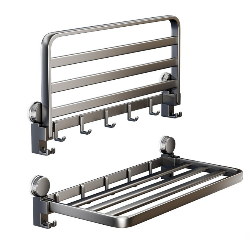 [무타공] 가비앤코 더 강력해진 접이식 벽부착 빨래건조대, 메탈그레이 28,000원