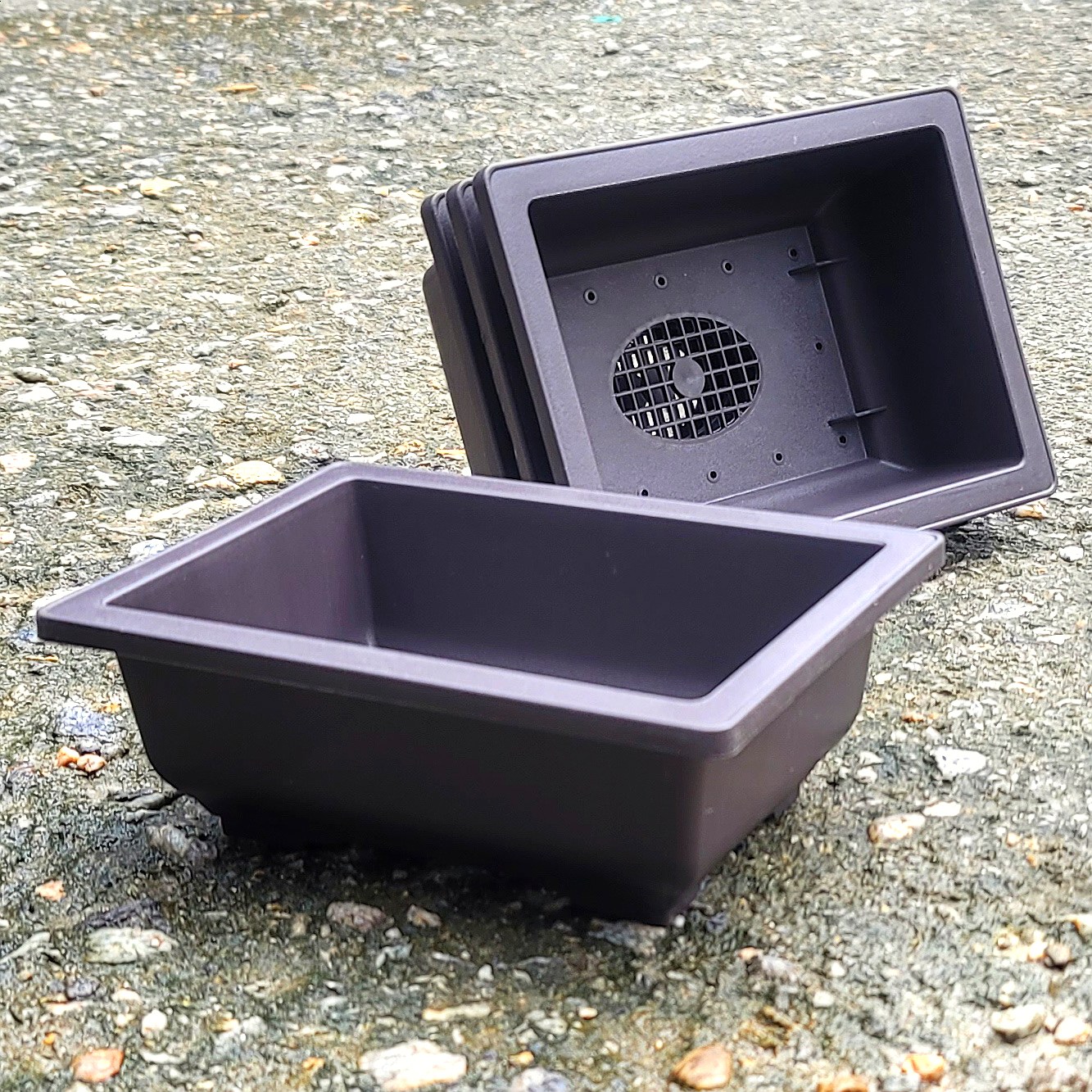 분재화분 삽목 파종 플라스틱 화분 브라운 직사각 1,350원