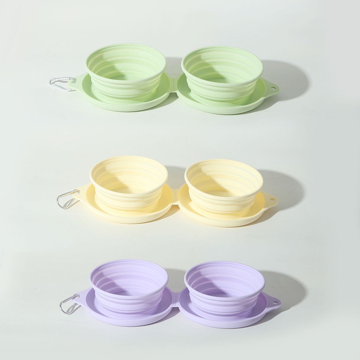 오멍 반려동물 휴대용 접이식 실리콘 식기, 1개, 옐로우 10,900원