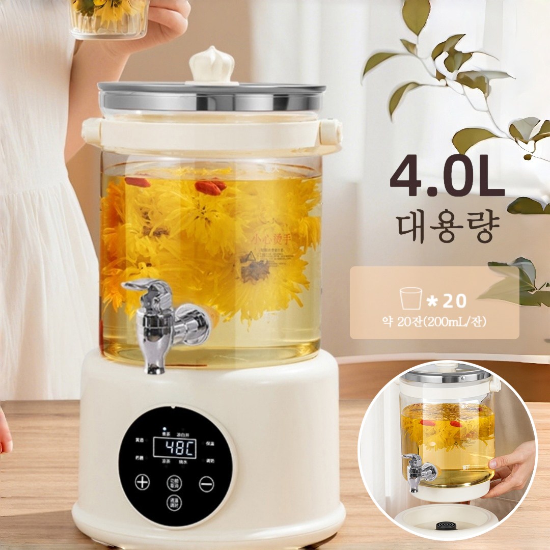 Mochae 물끓이는기계 4리터 소형 다기능 전기 티포트 내열유리 자동출수 커피 분유 주전자 40,990원