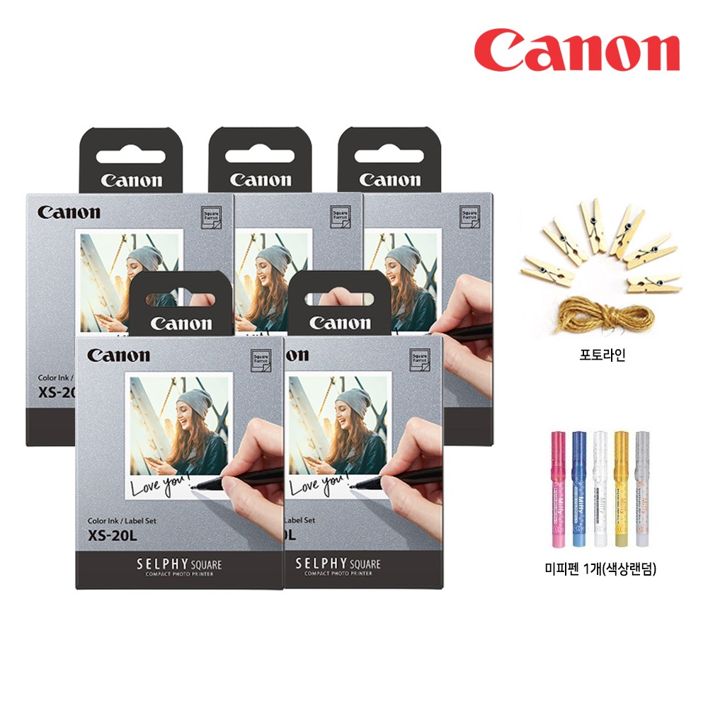 캐논 캐논코리아정품 셀피 스퀘어 QX10 전용 포토용지 XS-20L 휴대용 125,900원