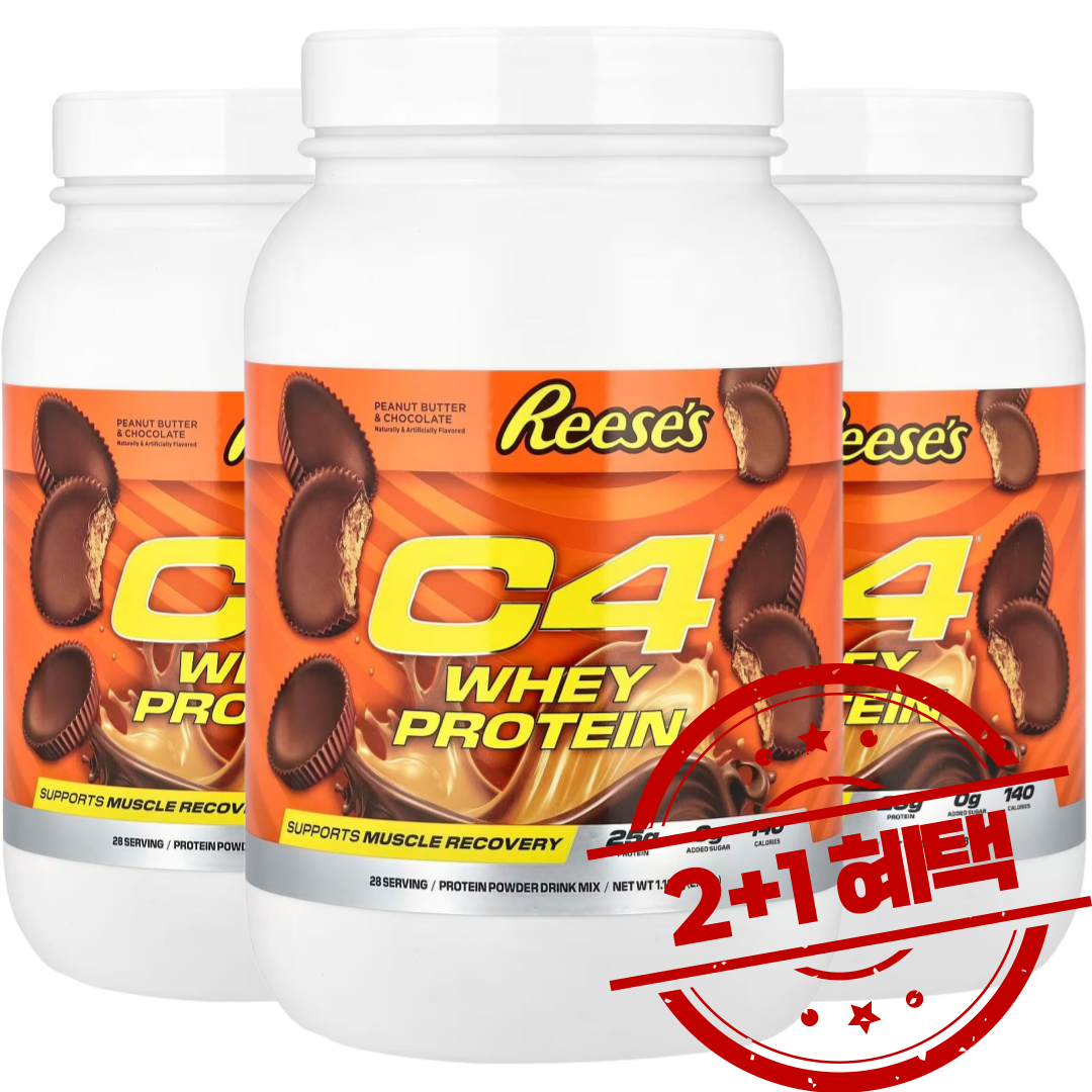 2+1 C4 셀루코어 유청 단백질 리세스 땅콩버터 초콜릿 맛 1.13kg 분리 유청 단백질 / 해외직구 미국정품, 3개, 1.13kg 199,800원