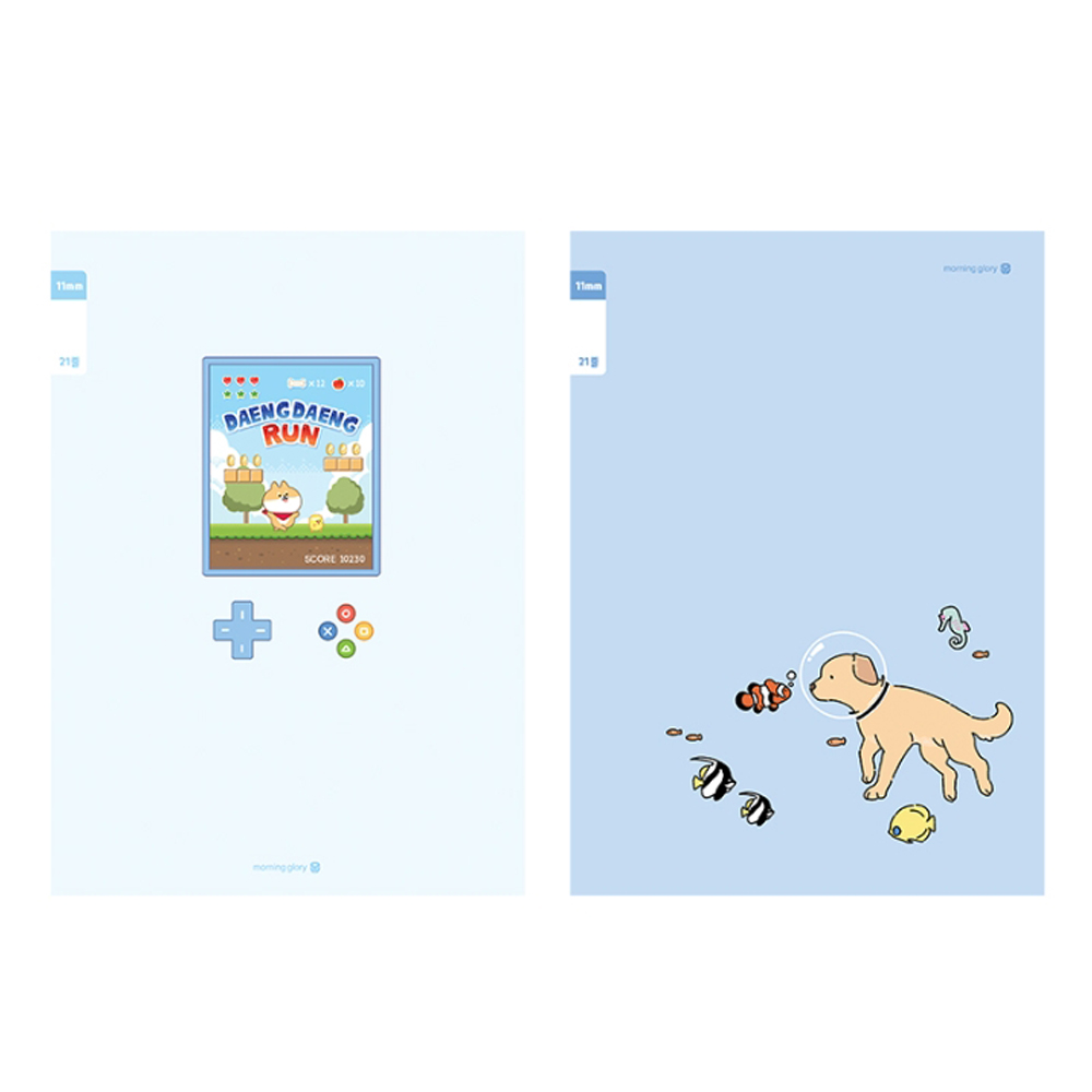 모닝글로리 초등생 3-6학년 노트 21줄 23줄 10개입 꼬맹이샵, 10권, 21줄 노트 남아용 12,100원