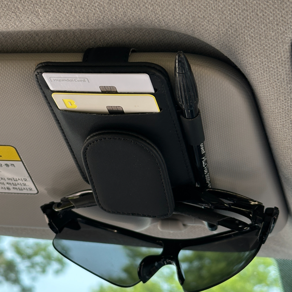 모너아 컴팩트 선바이저 카드포켓 차량용, 블랙, 1개 15,000원