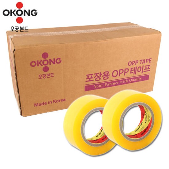 오공 국내산 투명 박스테이프100M 30롤 중포장용 65,000원