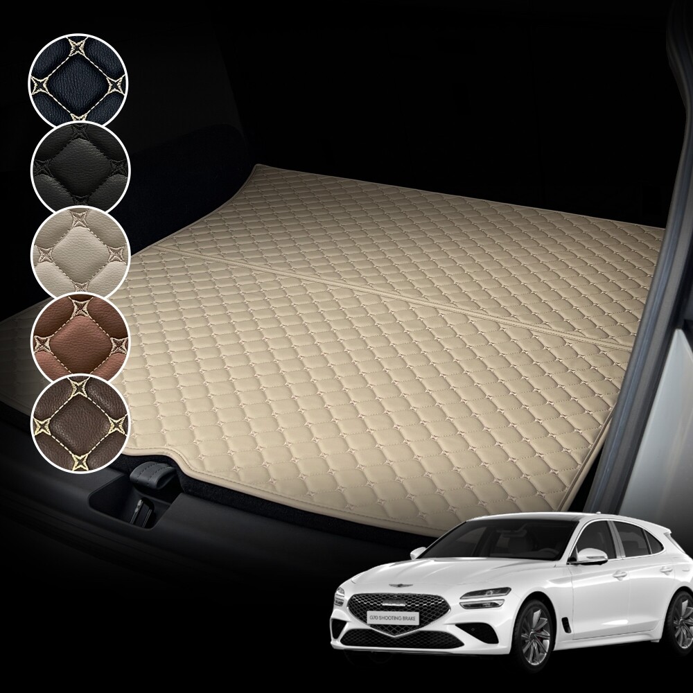 제네시스 G70 호환 컨셉토 가죽 퀼팅 트렁크매트, 베이지, 4륜 47,100원