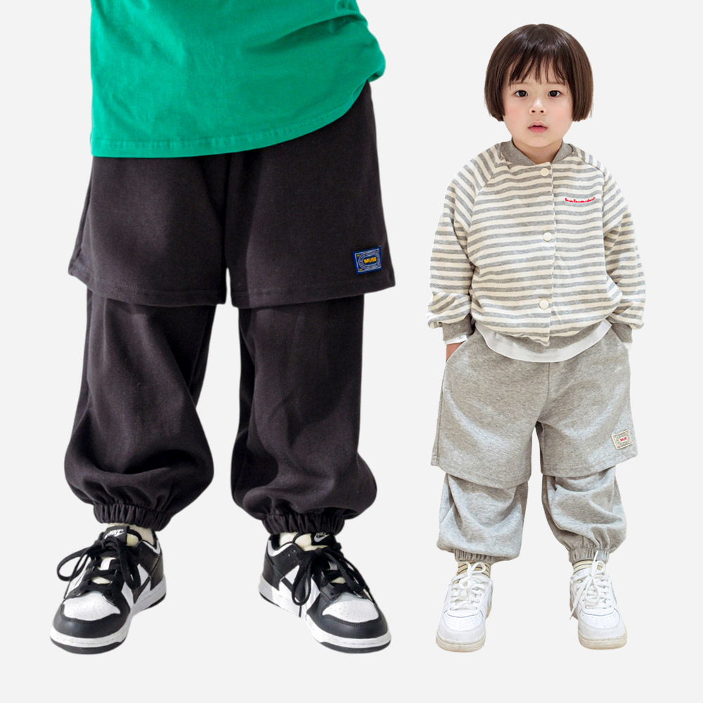 [12시전주문 오늘출발] 메르시보꾸 아동용 레이어바운드팬츠 D2469 키즈 조거바지 18,900원