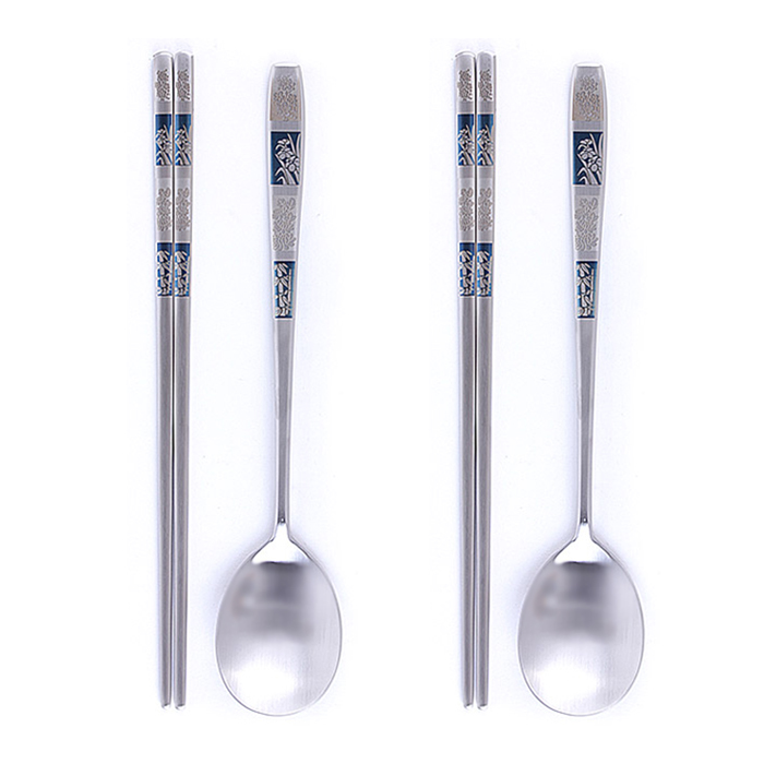 윌리브 국산 304스텐 수저세트, 사군자, 숟가락 + 젓가락, 2세트 9,740원