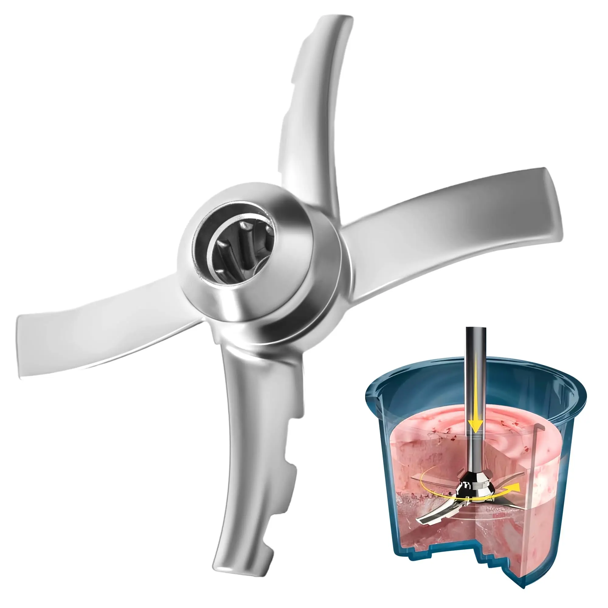 엔에이NOBABY Ninja Creami NC300 시리즈 아이스크림 메이커와 호환되는 교체용 패들 블레이드 닌자 NC299AMZ NC301 CN305A CN301CO용 믹싱 23,600원