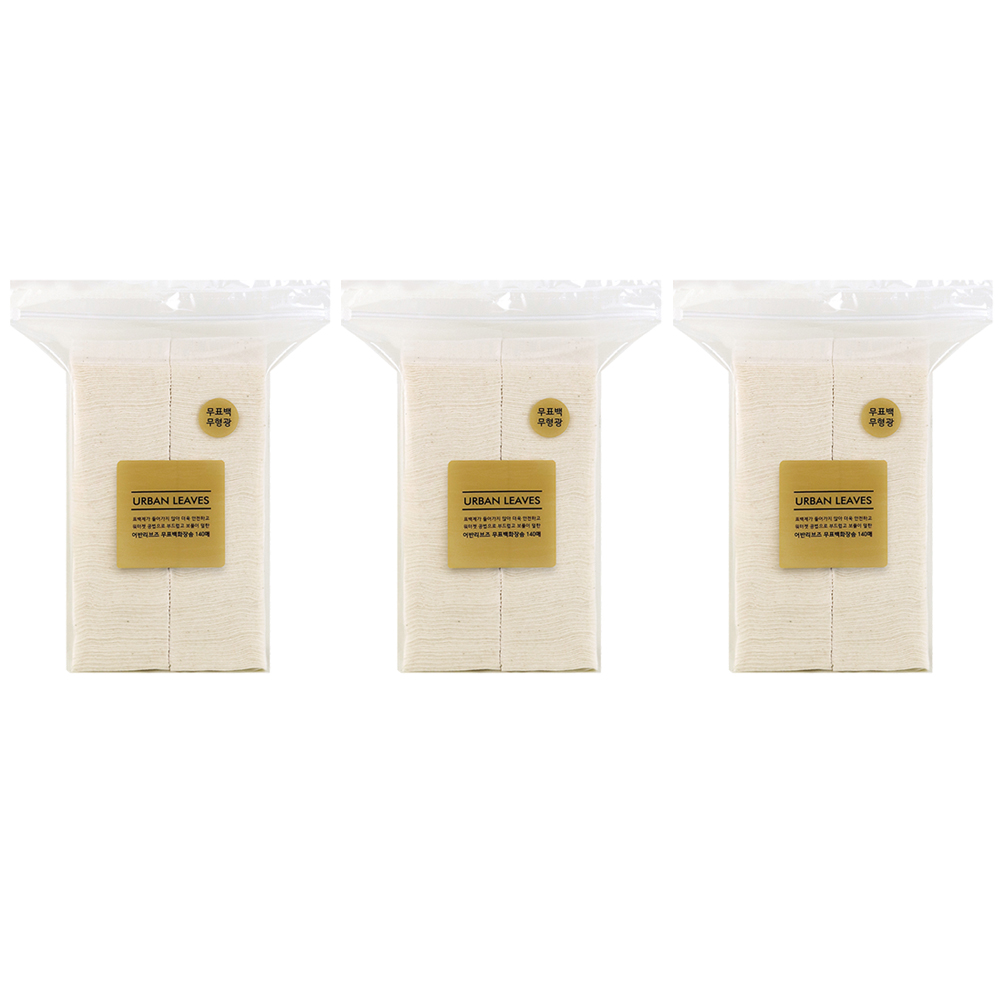 [비건뷰티] 어반리브즈 화장솜, 140개입, 3개 10,800원