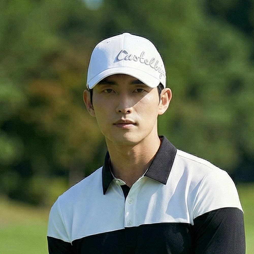 까스텔바작 CSM-53 남성용 새틴 골프 볼캡 스포츠 골프 모자, 1개, 화이트 42,800원