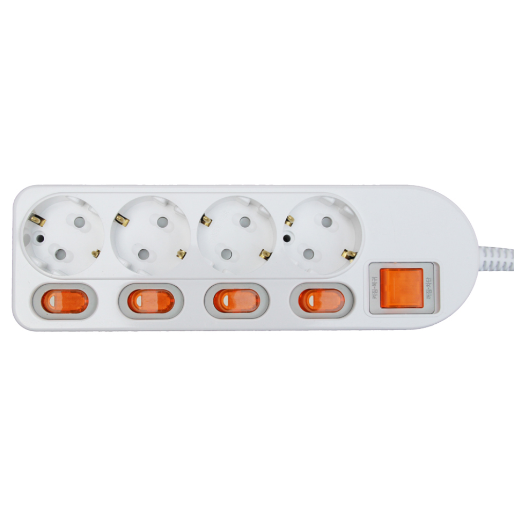 금호전기 번개표 개별스위치 멀티탭 4구 3M, 흰색, 1개, 3m 23,100원