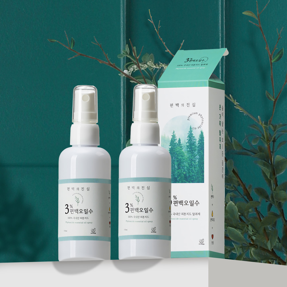 원조 3%편백오일수 국내산 천연 편백오일 피톤치드 듬뿍 편백수 스프레이 탈취제 휴대 여행용 100ml 14,900원