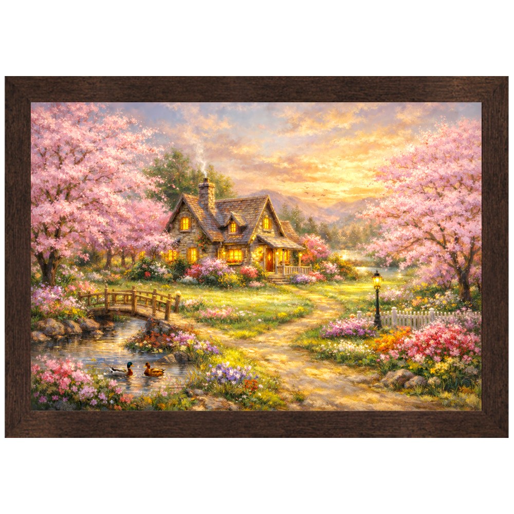 퍼즐갤러리 벚꽃 가득한 봄의별장 1000피스 직소퍼즐액자 PG1059 47,000원
