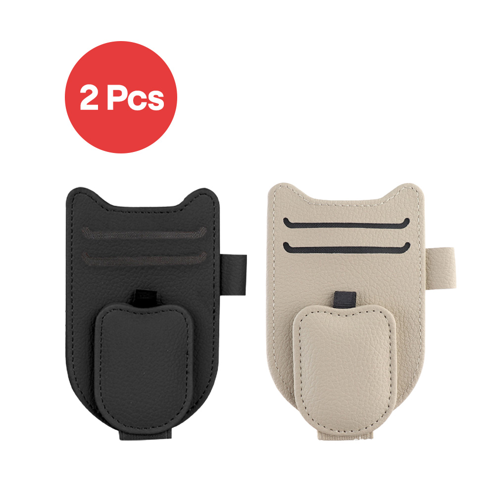 차량용 선글라스 안경 카드 보관 기스방지 차량용 안경 선바이저 거치대 클립, 1개, 블랙 + 라이트 브라운 18,740원