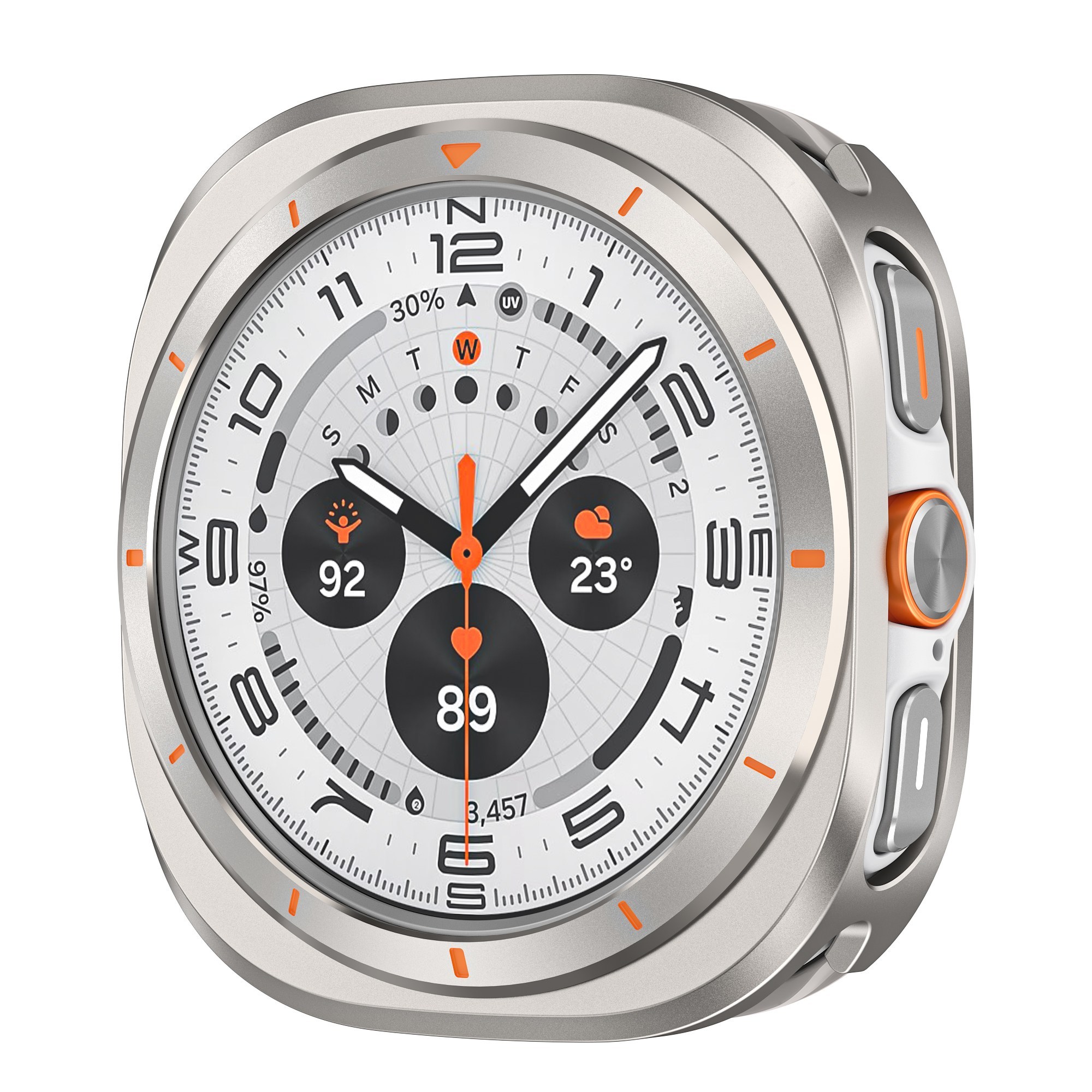 갤럭시워치8 울트라 2025 호환 티타늄 메탈 풀커버 보호 케이스 전면 후면 측면 베젤스킨 47mm, 티타늄/오렌지, 1개 25,800원