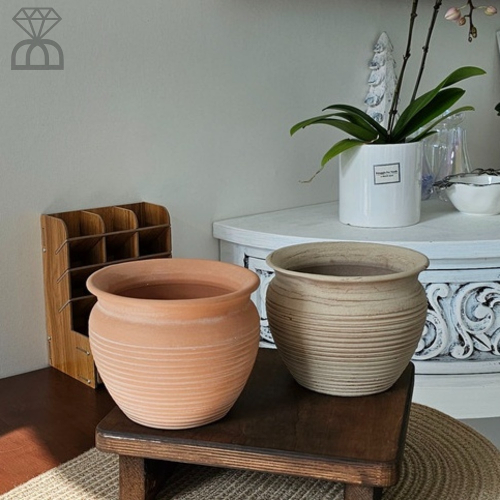 풀드림몰 3개셋트 빈티지 토분 화분 가로줄항아리 17 24 32 몬스테라화분 80,500원